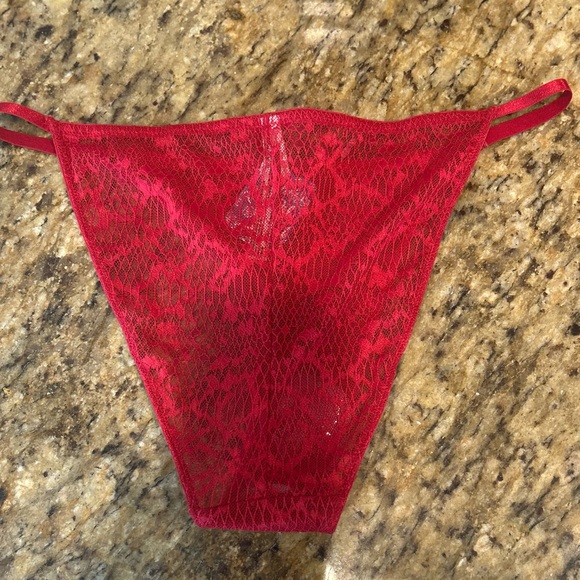 Free People Red Lace Panties Size Large - Picture 2 of 4